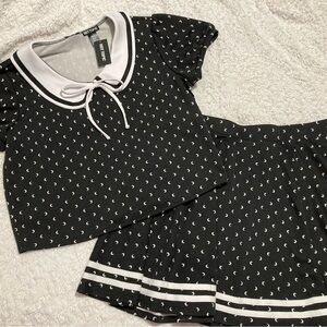 Black and White Moon Print Two-Piece Set NWT Hot Topic